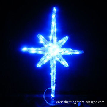 Motif LED Christmas String Light, Blue Colored, 50 x 50cm, AC 220V, IP44 Rate, Single-sided